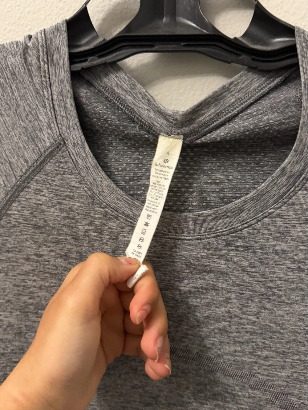 lululemon athletica Heathered Gray Short-Sleeve Active Tee